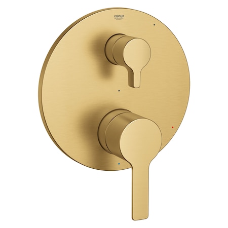 Grohe Lineare Pressure Balance Valve Trim With 2-Way Diverter With Cartridge, Gold 29421GN0